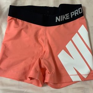 Pink Nike Pro Shorts